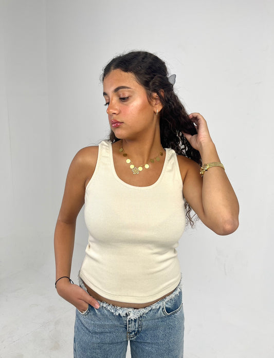 RIDA'S CREAM TANK TOP